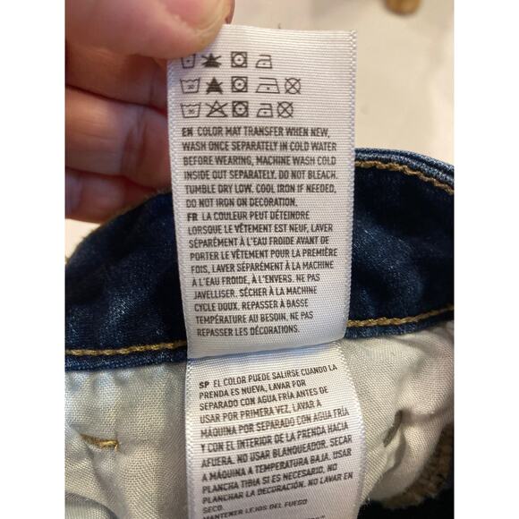 American Eagle Jean Shorts Womens 6 Blue High Rise Shortie Cut Off Boho Hippie - Picture 8 of 11